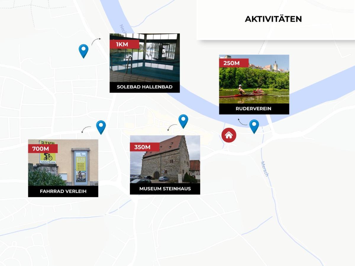 Wohnung In Top-Lage - Direkt Am Bahnhof Bad Wimpfen Exteriör bild